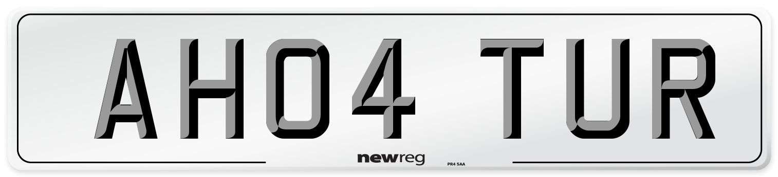 AH04 TUR Number Plate from New Reg